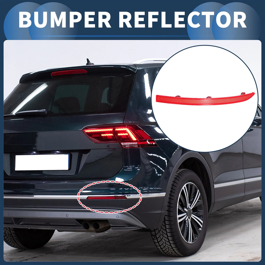 Bumper Reflector No. 5N0945106 for Volkswagen Tiguan (2010–2017) Red Right
