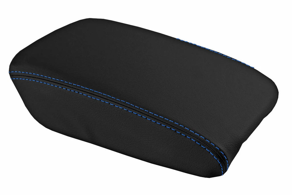 Leather Console Lid Armrest Cover for Acura TL (1999–2003) Blue Stitch