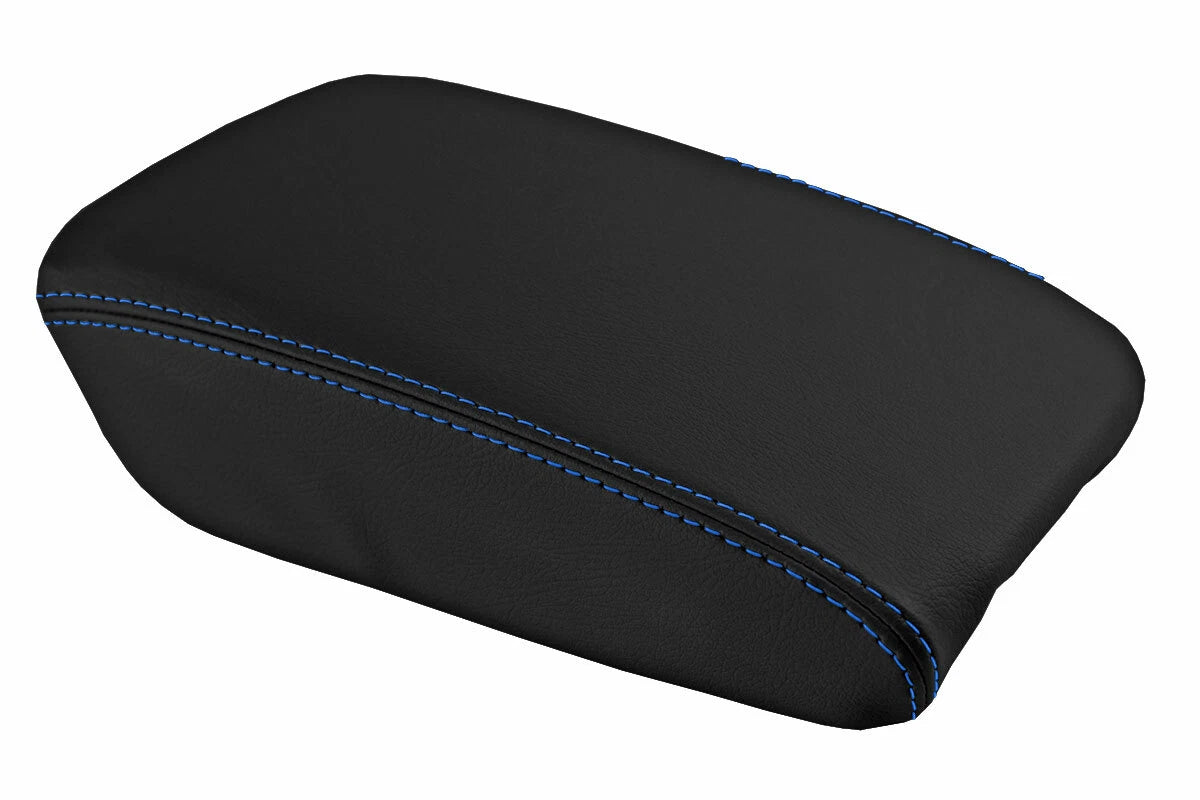 Leather Console Lid Armrest Cover for Acura TL (1999–2003) Blue Stitch