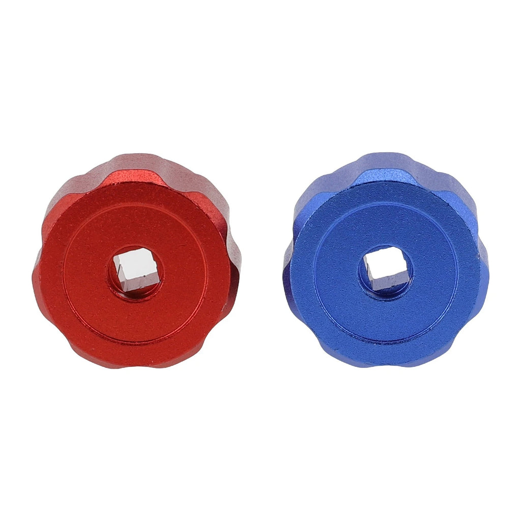 Round Wheel Handle for Faucet and Gauge Installation (Red/Blue)