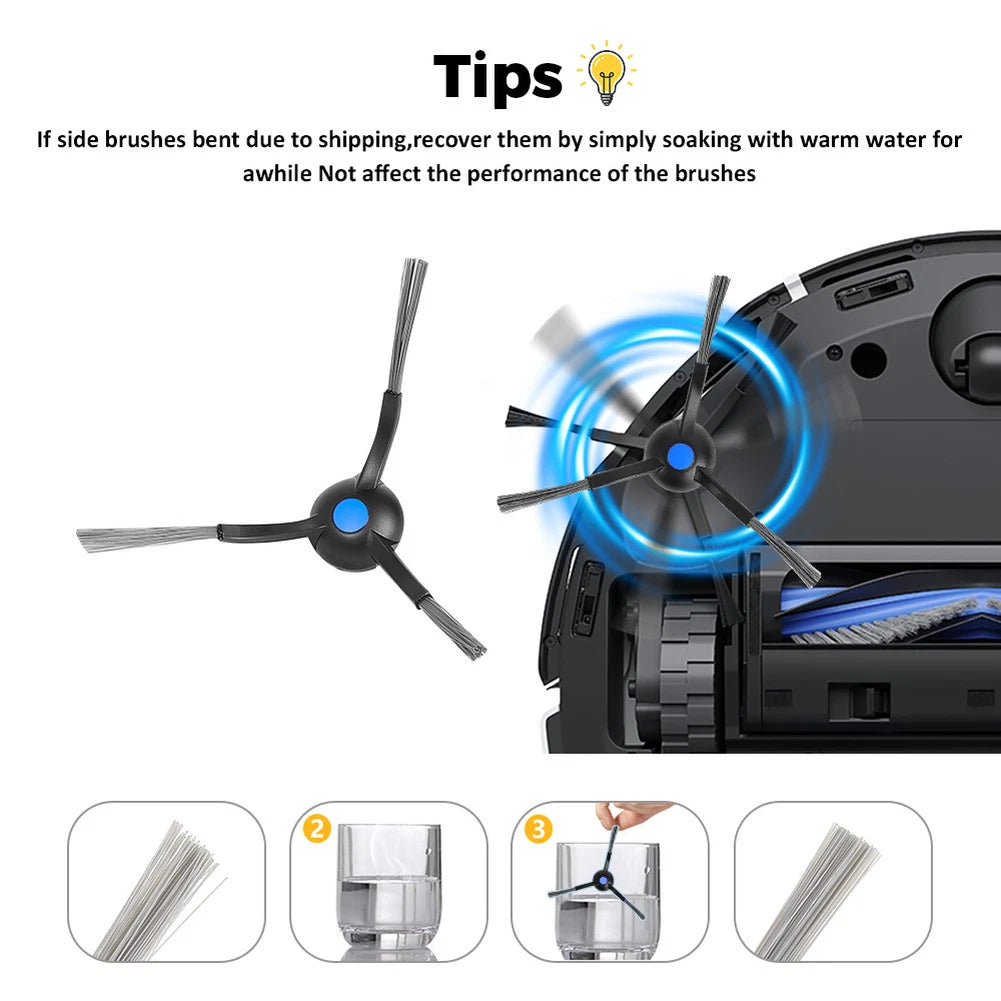 Side Brushes for T30 Pro, T30 Max, N30 Pro Vacuum Cleaners (Compatible)