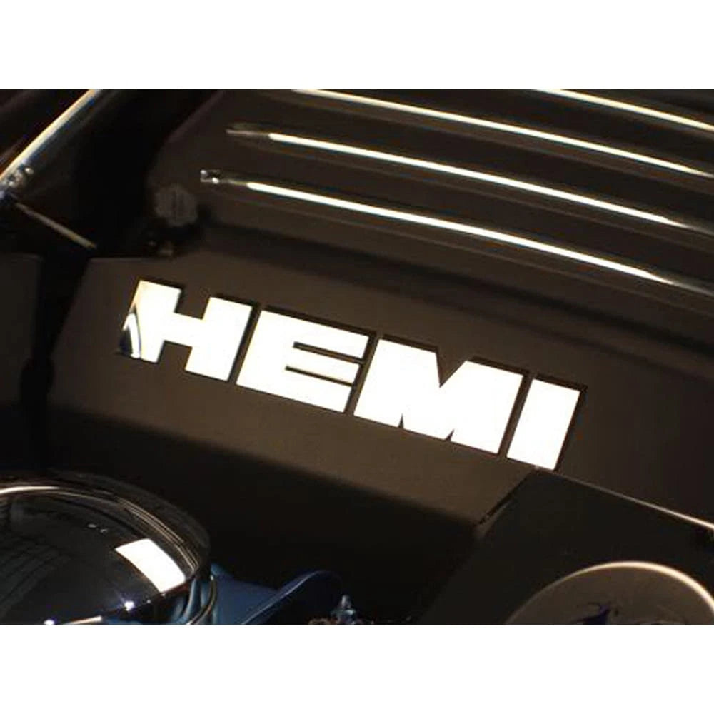 Polished Stainless Steel 'HEMI' Engine Shroud Letters Set for 11-15 Charger/300