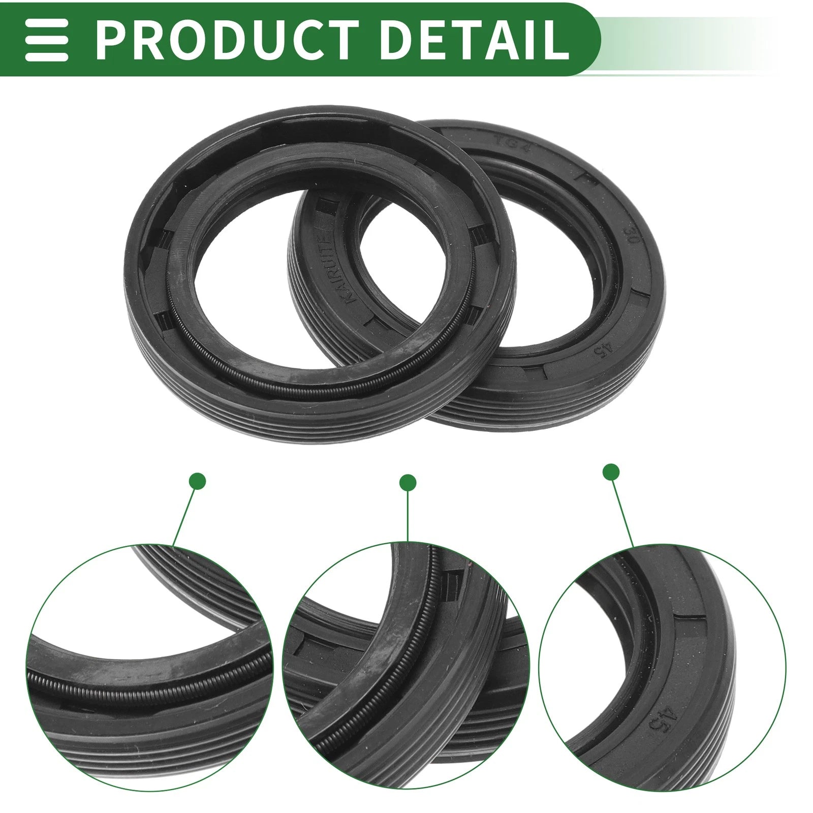 Set of 5 Oil Seal TG4 Lip Seal Ring NBR Rubber 30x45x7mm