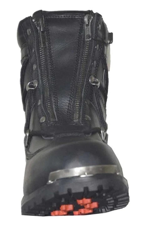 Men's Premium Leather Short Motorcycle Boots for Unik Just for Bikers (10006-M)