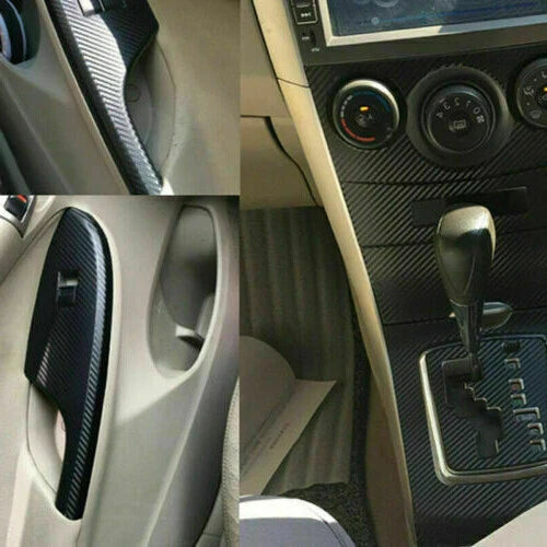 RHD Carbon Fiber Trim Stickers Decals Cover for Toyota Corolla (2007–2013)