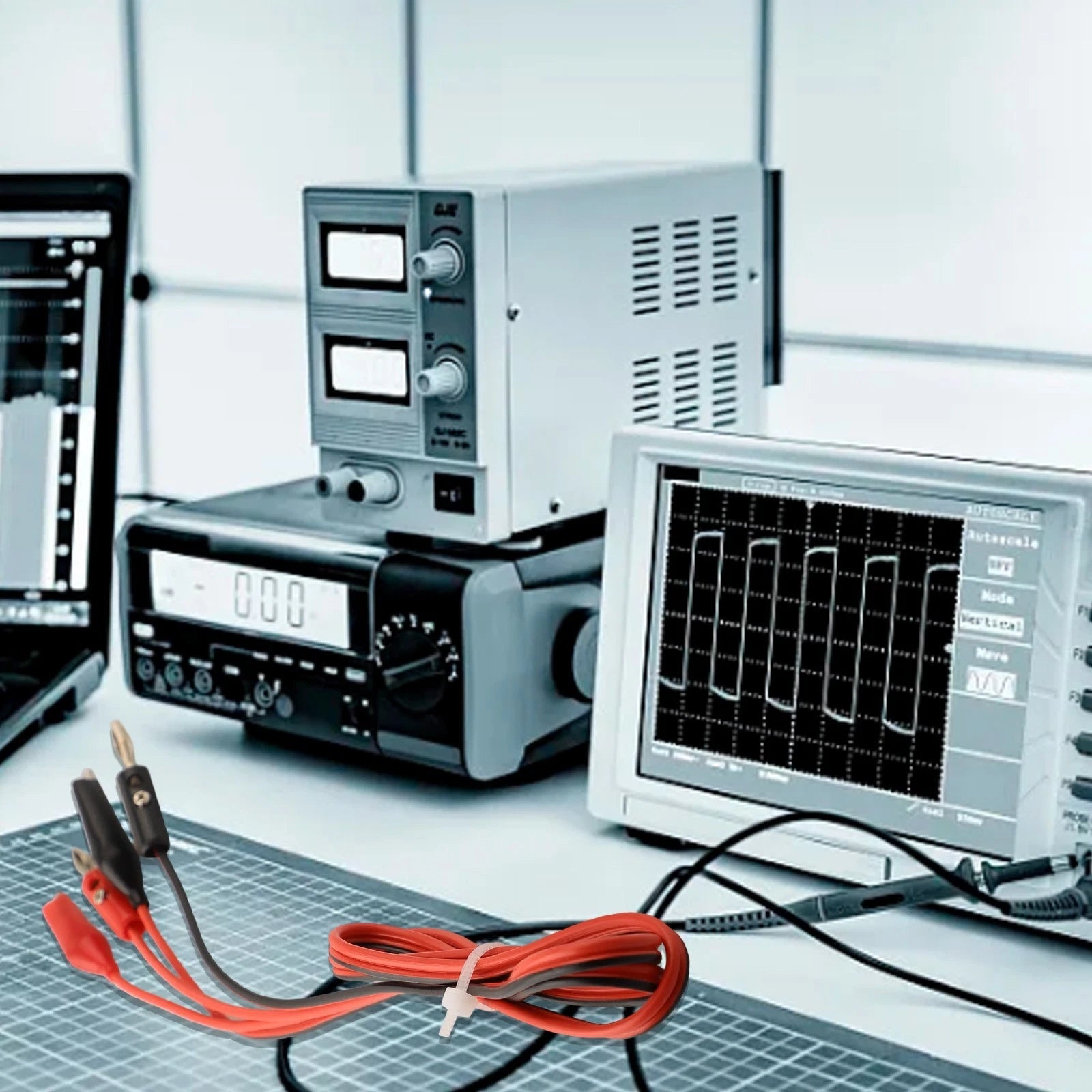 Test Leads with Insulated Alligator Clips for Electrical Testing