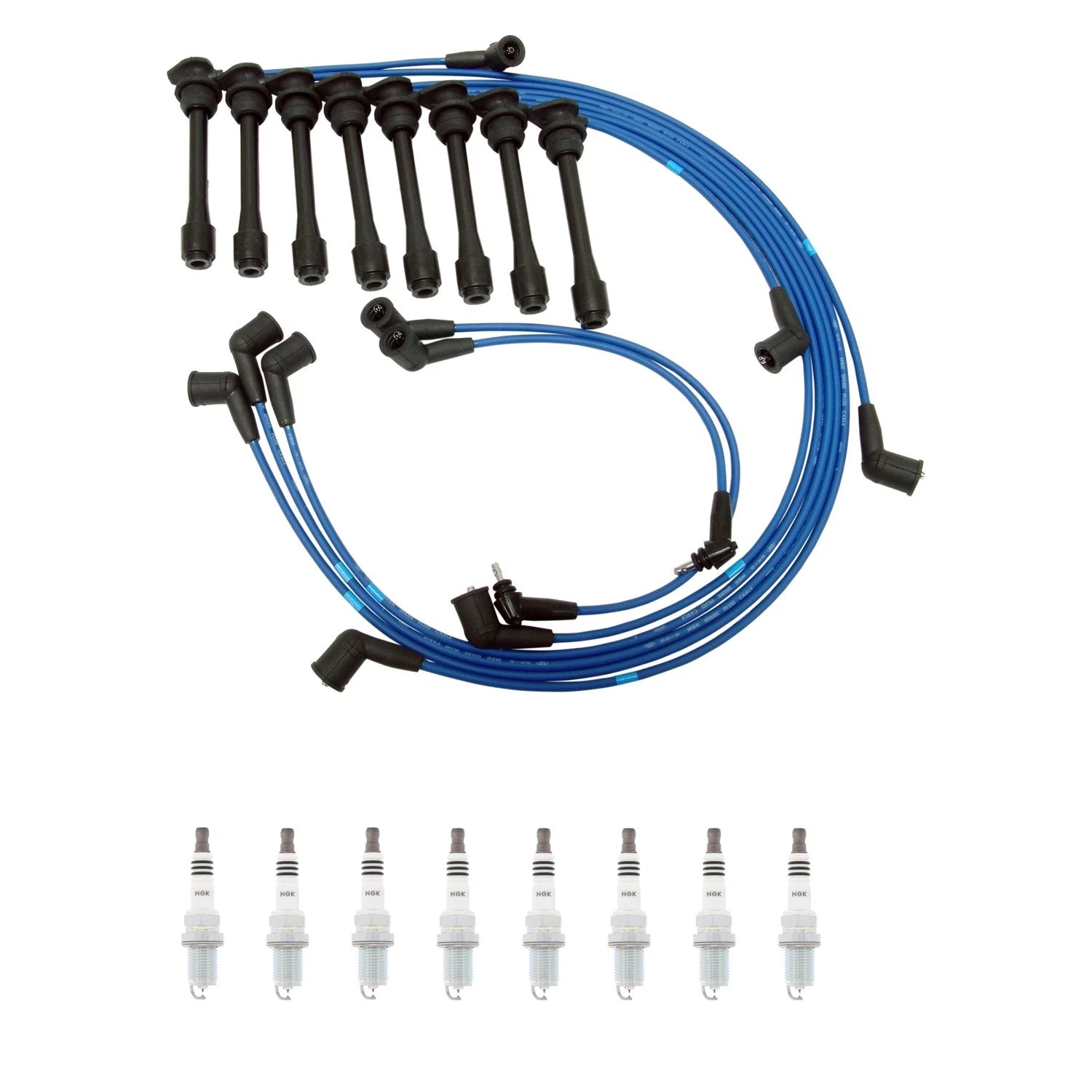 NGK Wire Set & 8 Ruthenium HX Spark Plugs for LS400 SC400 (1997)