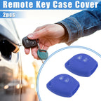 2X Car Remote Key Fob Case Protector for Suzuki (2 Button, Silicone, Dark Blue)