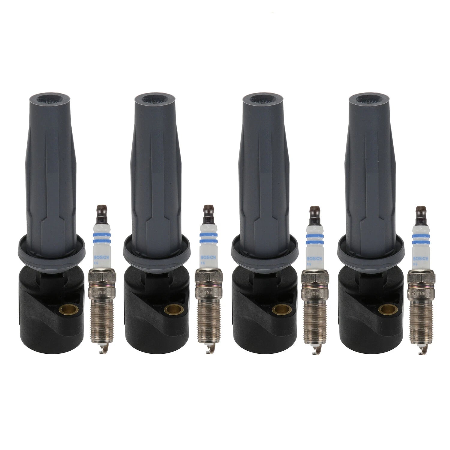 Set of 4 Ignition Coils & Iridium Spark Plugs for Ford Fusion (2020)