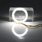 60MM White Amber Switchback LED Halo Rings for Car Headlight Retrofit