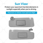 Pair Sun Visor for Holden Barina TM (2011–2018) Grey