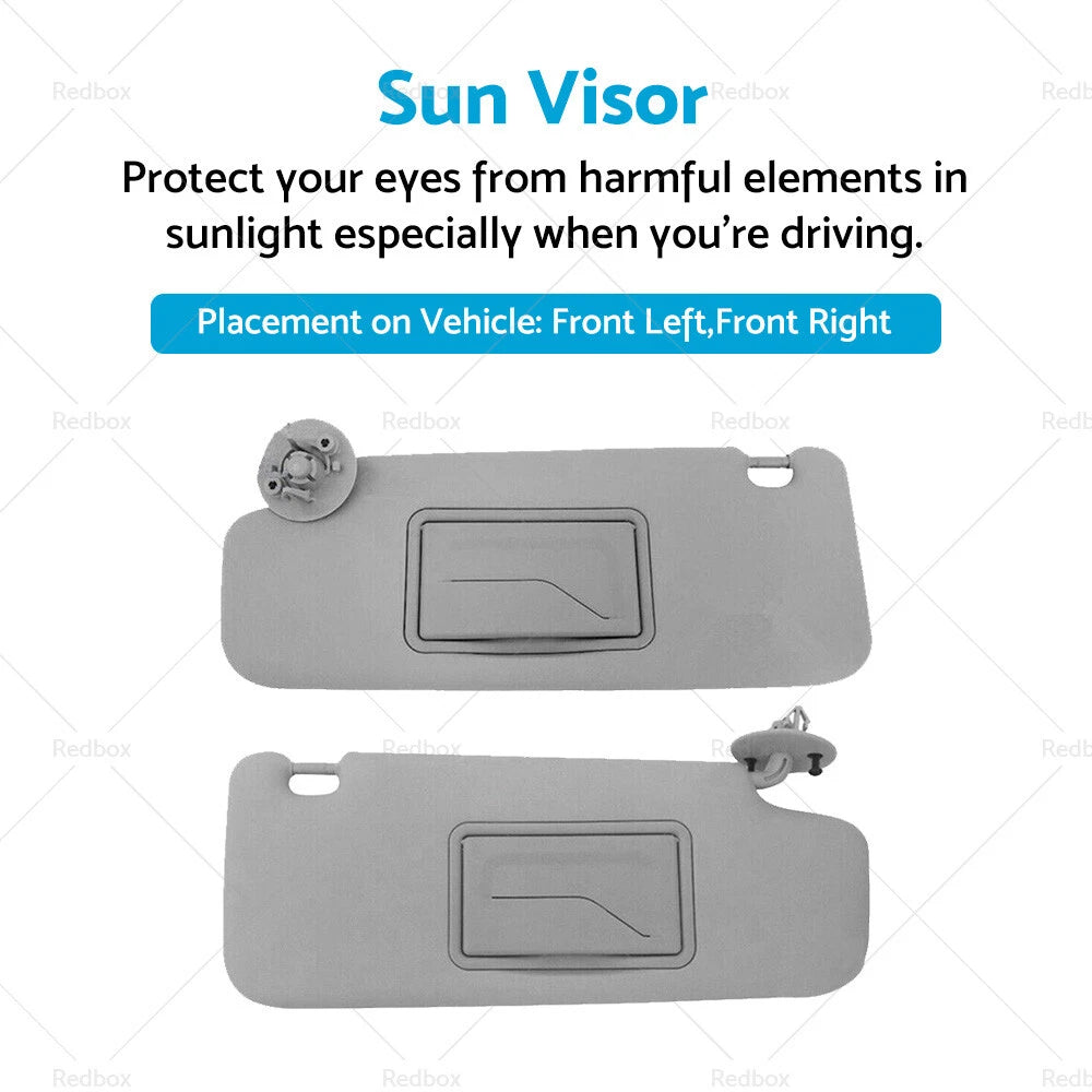 Pair Sun Visor for Holden Barina TM (2011–2018) Grey