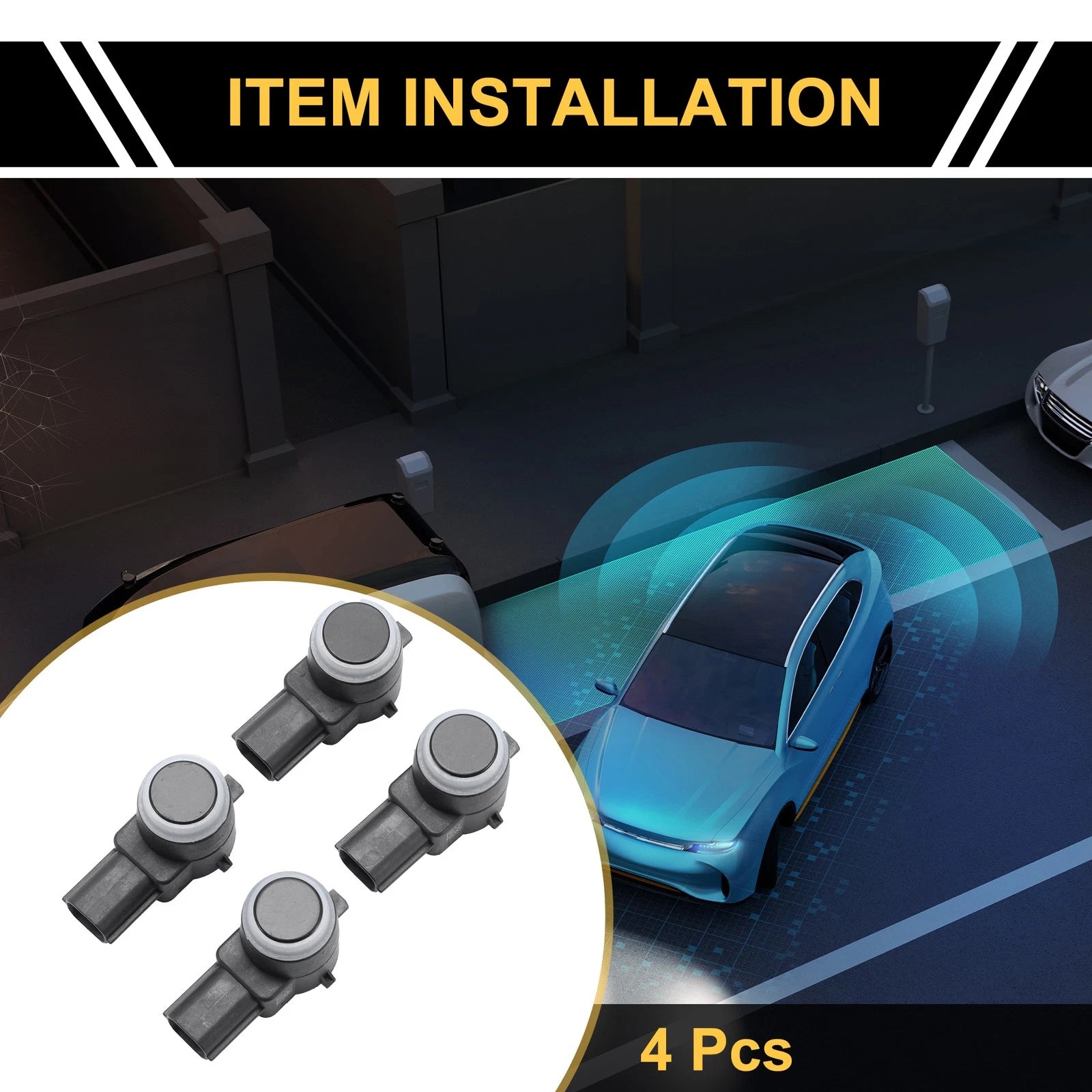 4X Bumper Reverse Backup Parking Sensor for Chevrolet Silverado (No. 25855501)