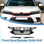 Front Upper Hood Bumper Grille for Honda Civic (2022–2024) Type-R Style