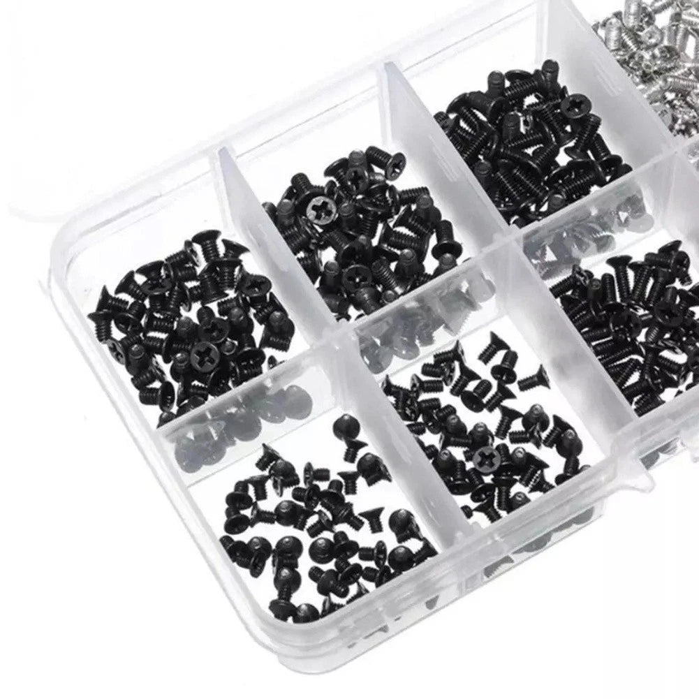 500PCS Black Countersunk Screw Kit M2 M2.5 for PC Laptop Repair
