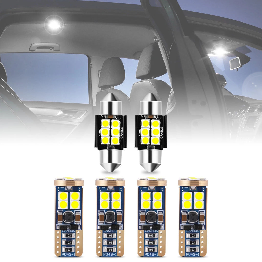 Set of 6 LED Dome License Cargo Lights for Toyota RAV4 (2013–2018)