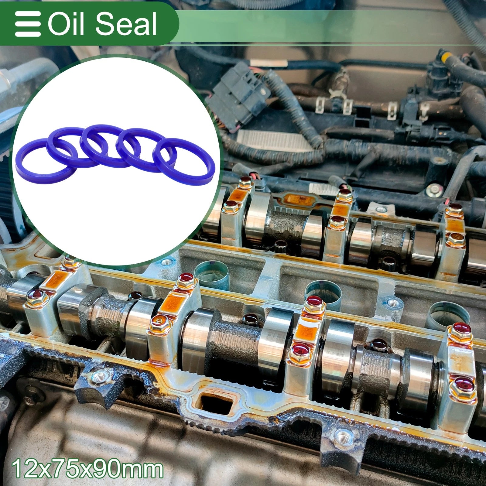 Set of 5 Oil Seal Rotary Shaft Seal 75x90x12mm High Pressure