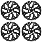 16" 16 Spoke Gloss Black Wheel Cover Hubcaps for 2017-2018 Toyota Corolla LE