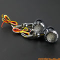 LED Brake Running Turn Signal Lights Red & Amber for Harley Dyna Kawasaki