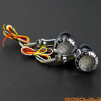 LED Brake Running Turn Signal Lights Red & Amber for Harley Dyna Kawasaki