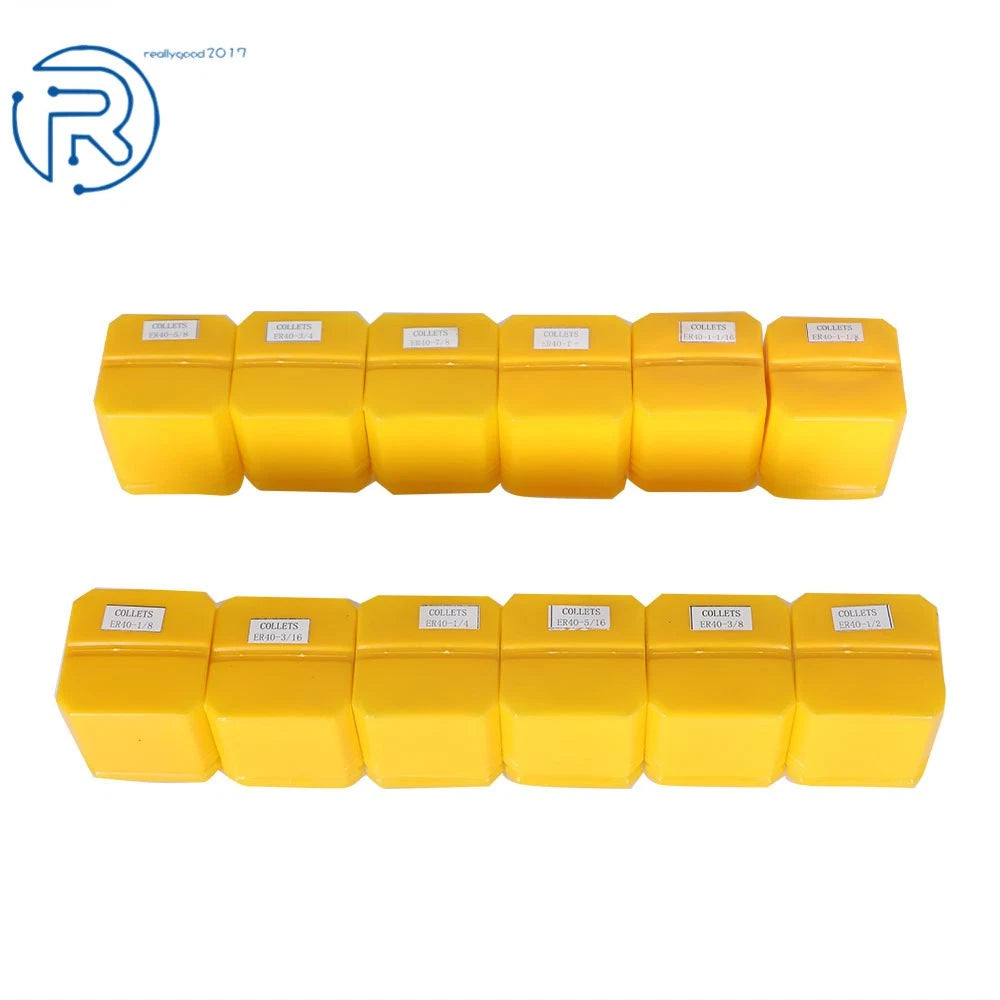 12Pcs ER40 Spring Collets for CNC Milling Lathe Tool Machine