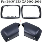 4 x Wing Door Mirror Cover Casing with LED Hole Parts for BMW X5 (2000���2006)