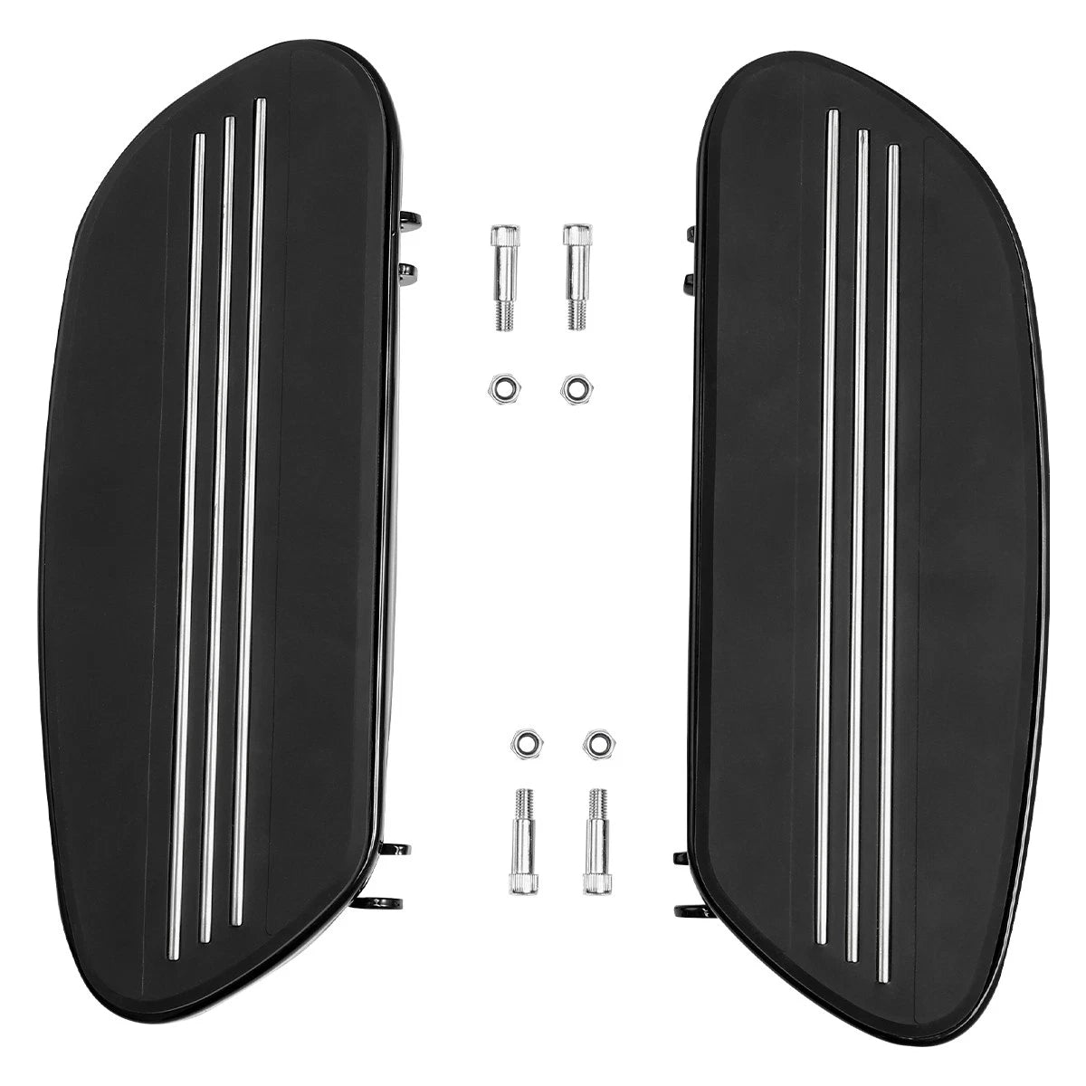 Driver Floorboards for Harley Touring (1986–2024) - Black Footpegs