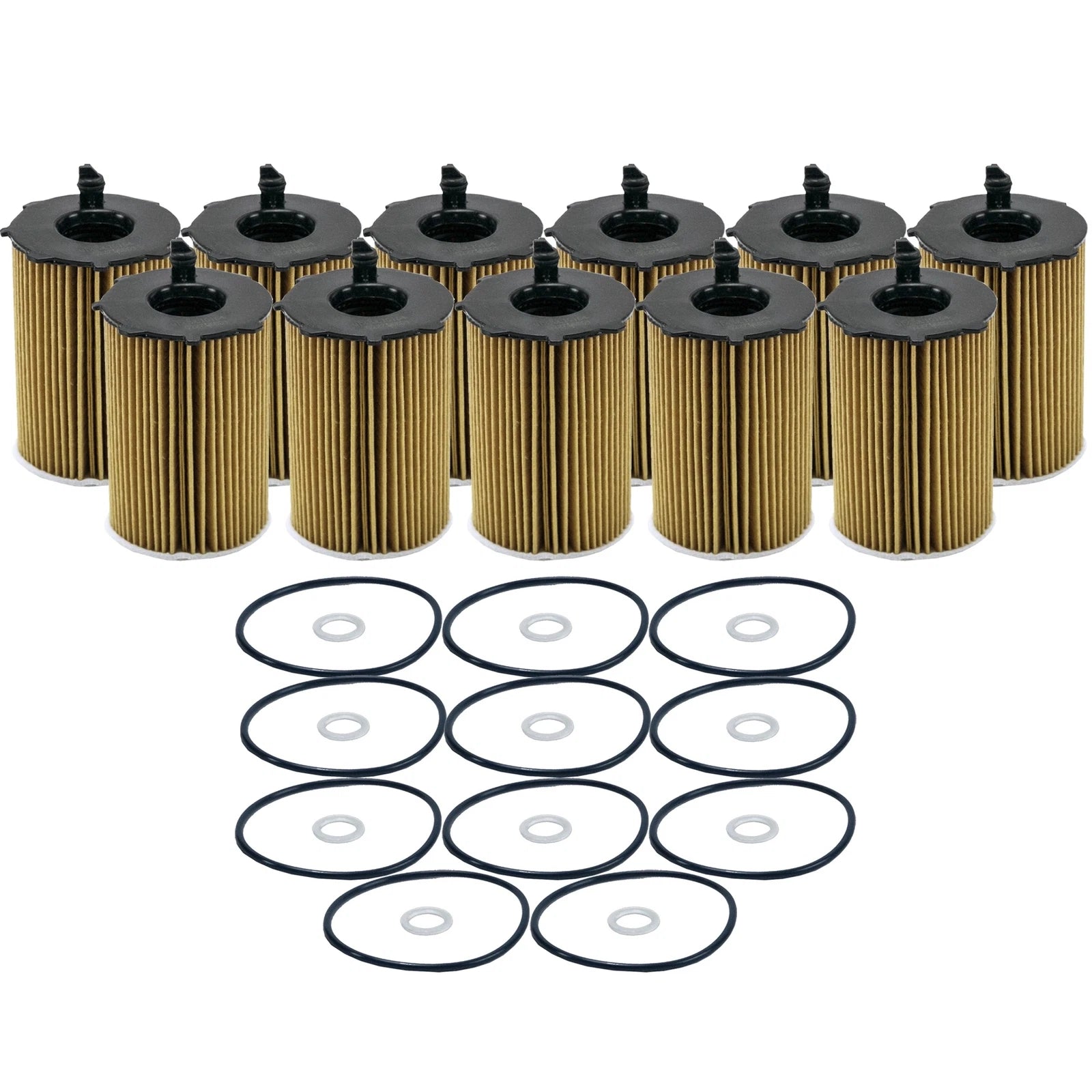 Set of 11 Engine Oil Filters for Hyundai Kia V6 (StdAsp GAS)