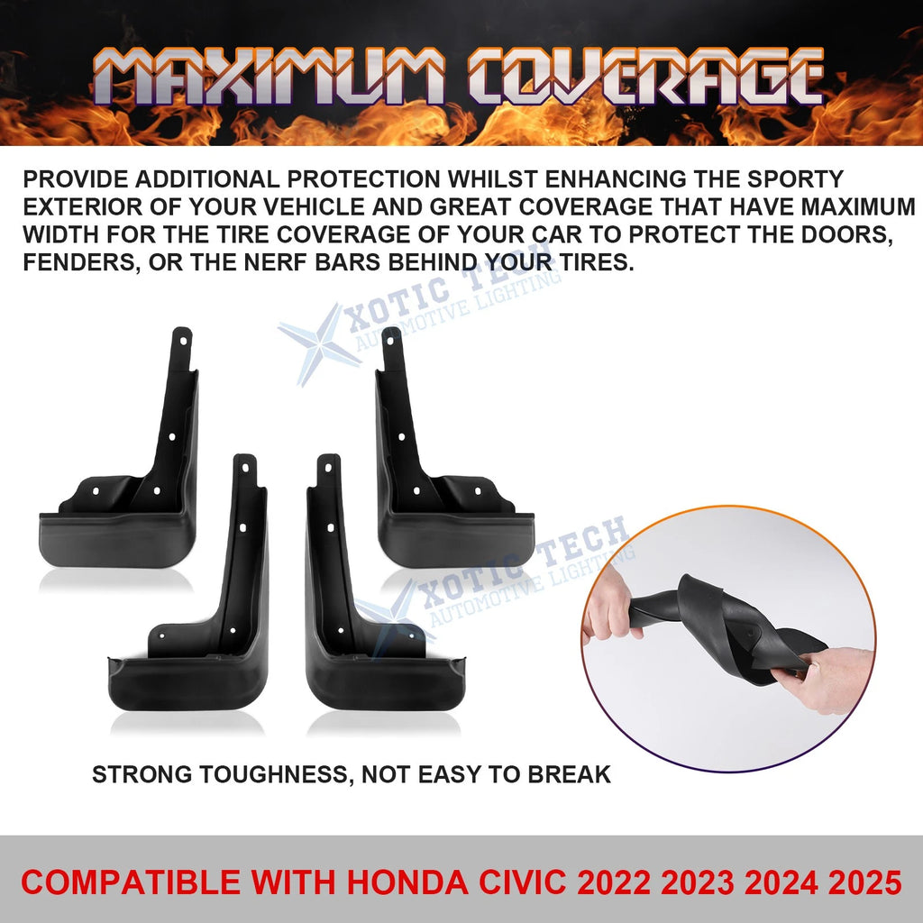 Mud Flaps Splash Guards for Honda Civic (2022-2025)