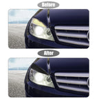 1 Pair Headlight Eyebrows Sticker for Mercedes-Benz W204 (2007–2014) Carbon Fiber