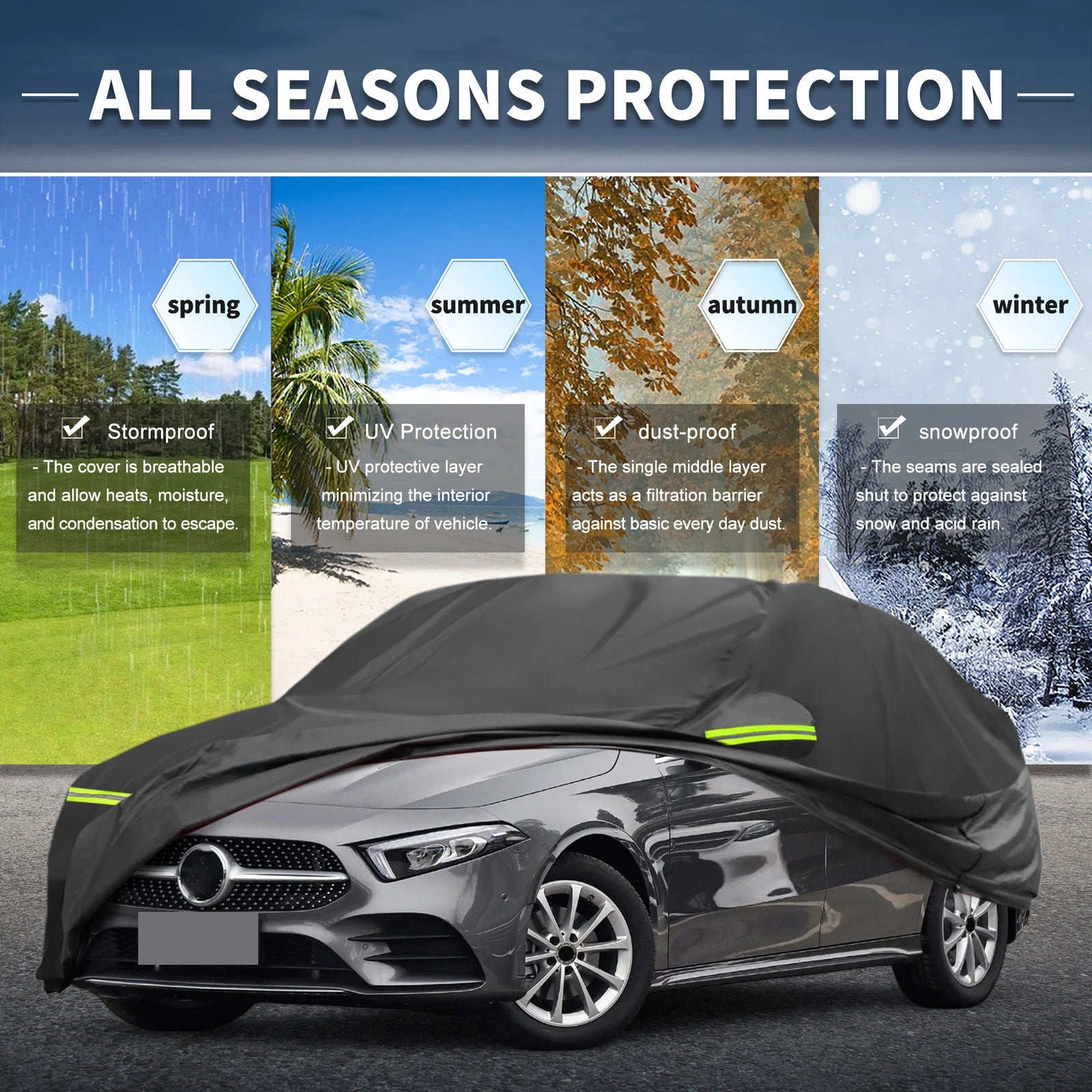 Waterproof Car Cover 224D-PU for Mercedes-Benz A-Klasse W177 (2018–2024)