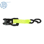 Set of 4 Heavy Duty 1.6" x 15' Ratchet Tie Down Straps with S Hook