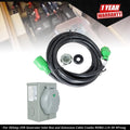 Generator Inlet Box and Extension Cable Combo for NEMA L14-30 (30Amp, 25ft)