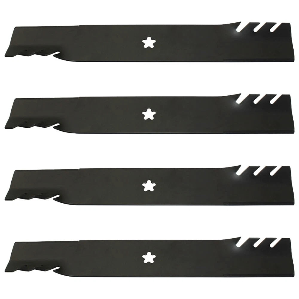 Set of 4 Toothed Mower Blades for AYP (Replaces 127843)