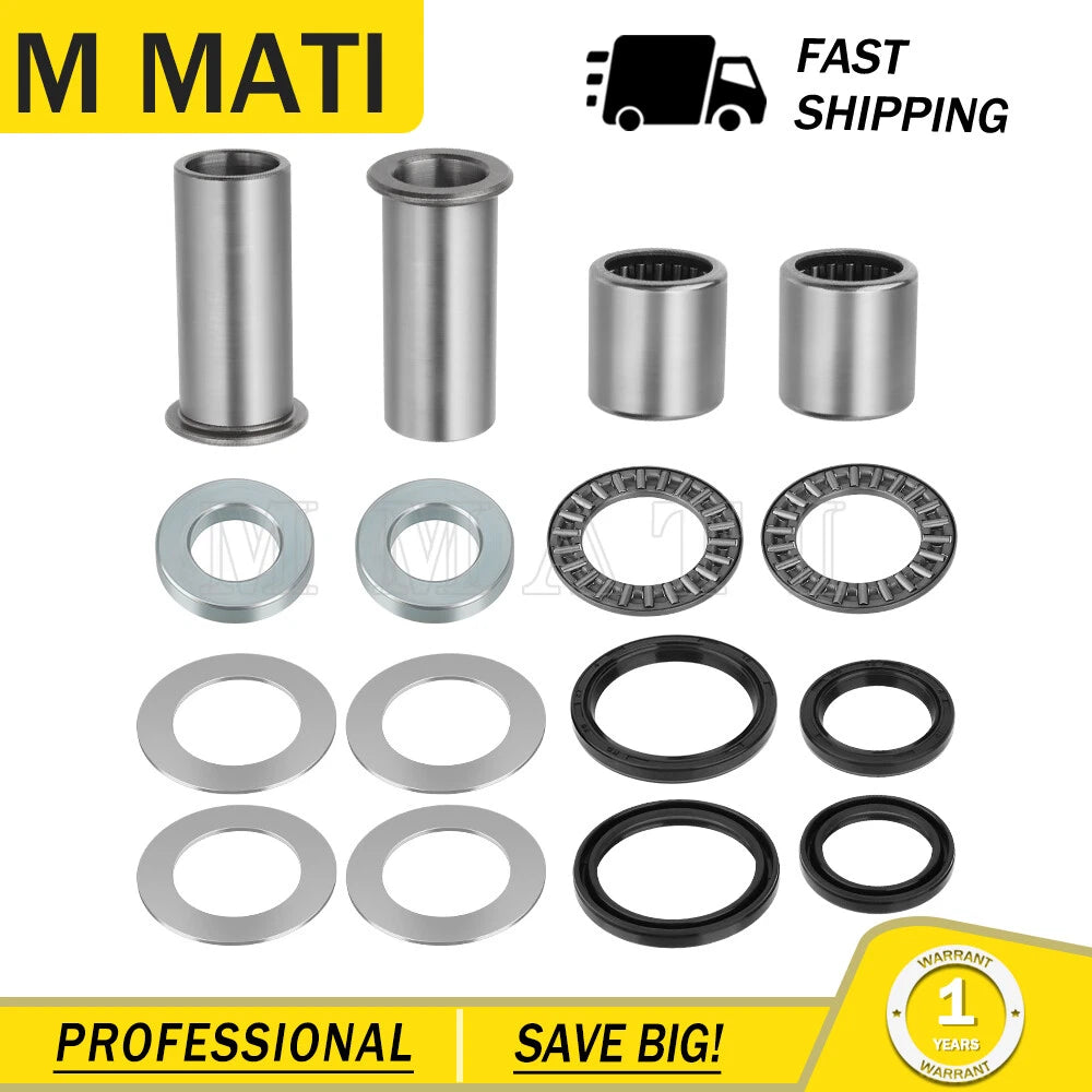 Swingarm Bearing Bushing Rebuild Kit for Suzuki RM125 RM250 RMZ250 RMZ450 DRZ400 (2000–2023)