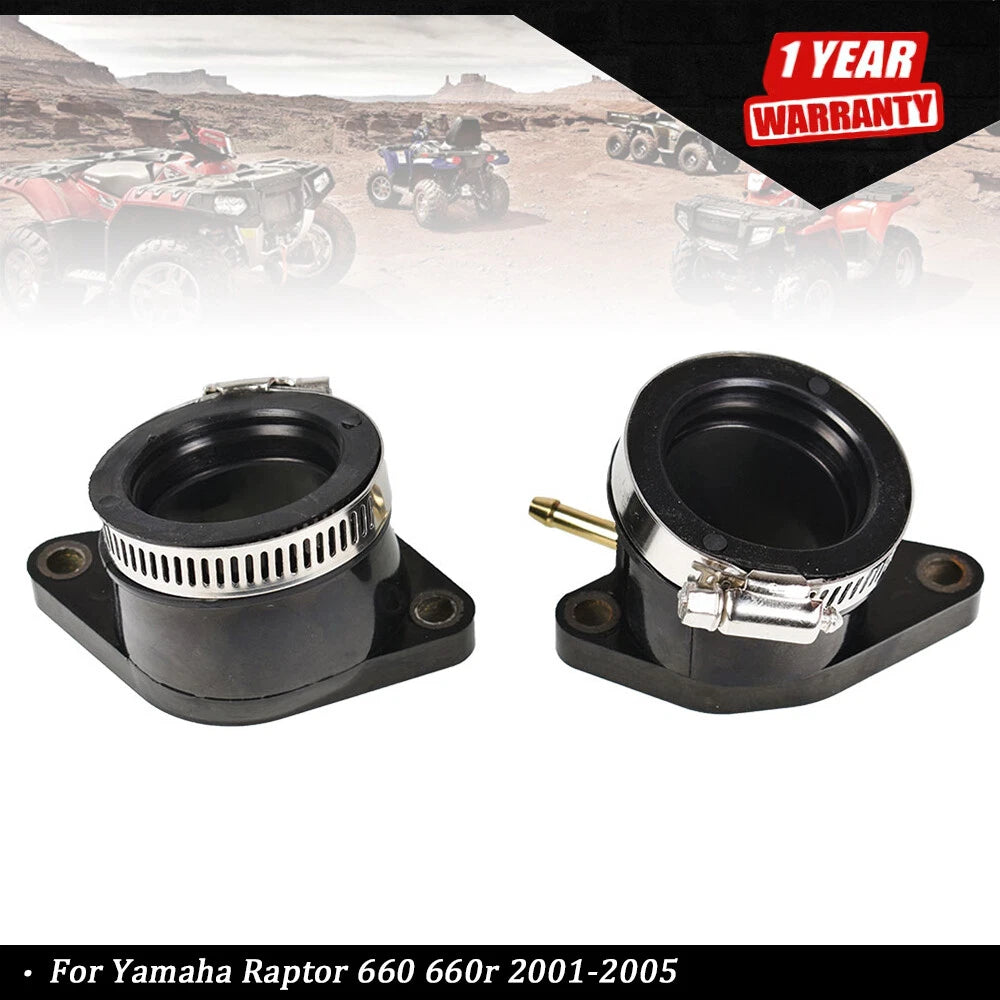2X Intake Manifold Carburetor Boots for Yamaha Raptor 660 (2001–2005)