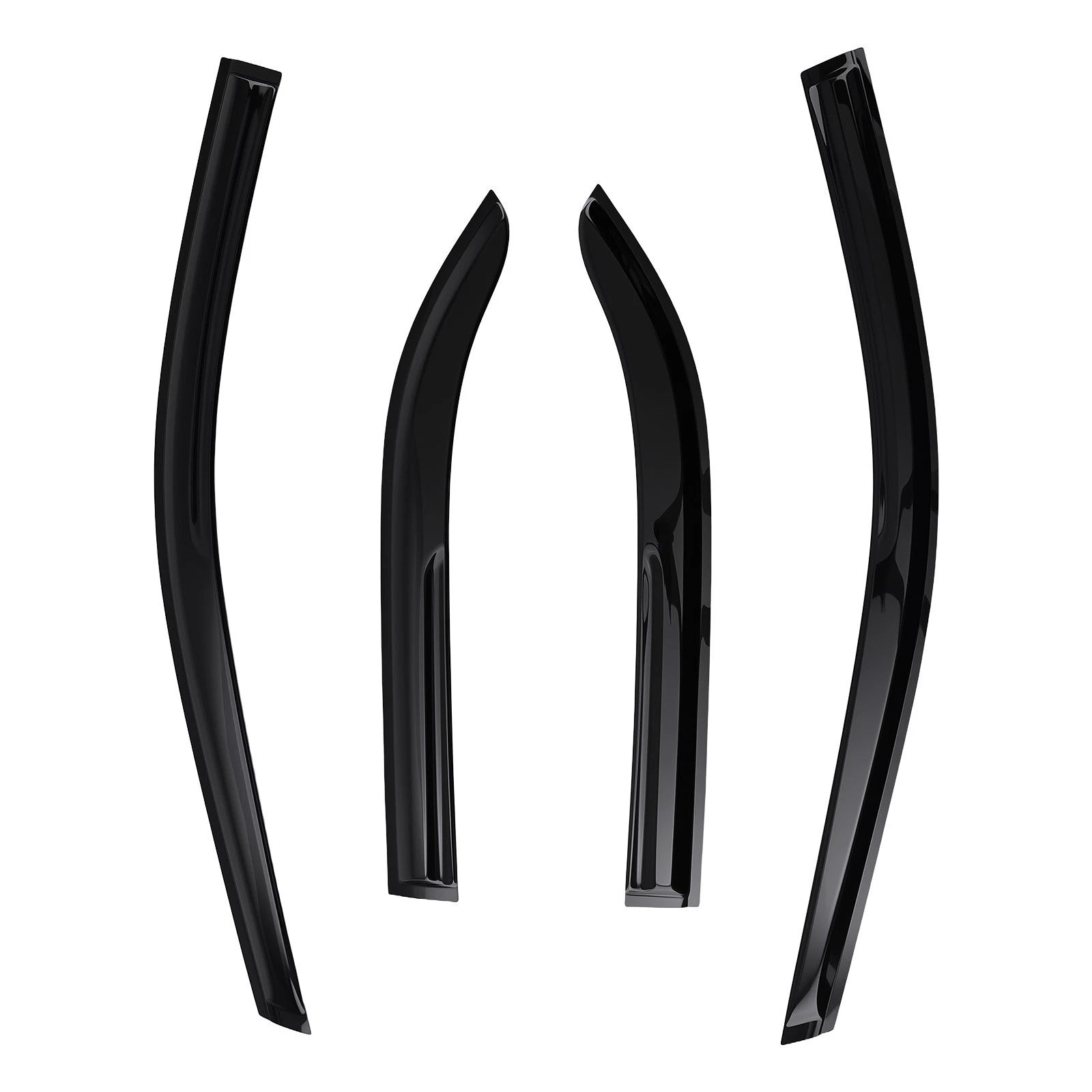 Set of 4 Wind Deflectors for Toyota Camry (2012–2017) Black