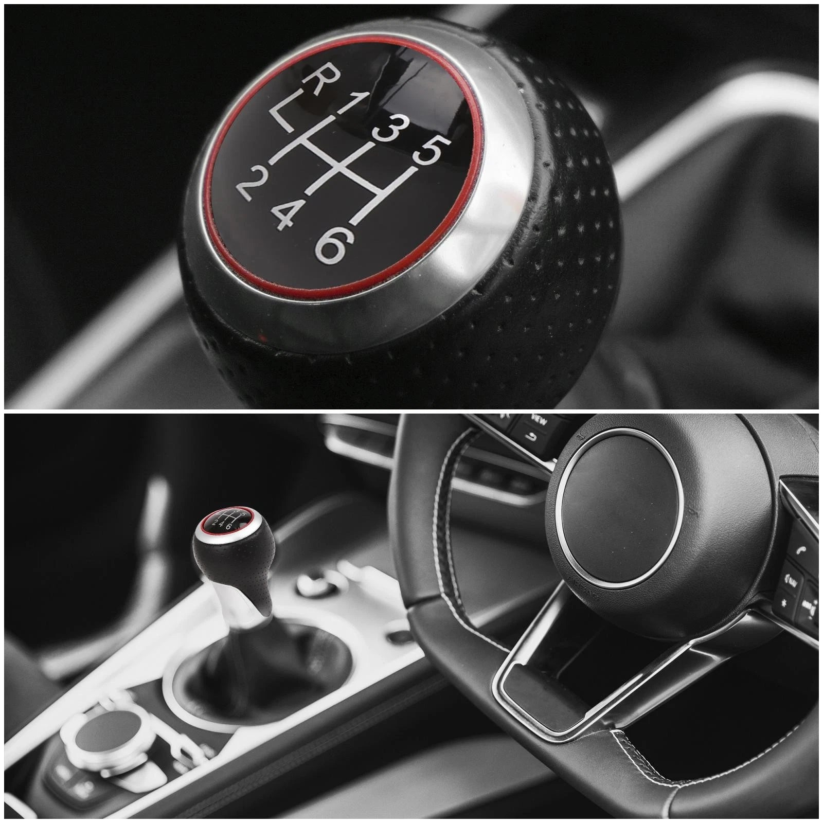 6-Speed Gear Stick Shift Knob Cover for Audi S3 A3 A4 S4 A5 (2003–2015)