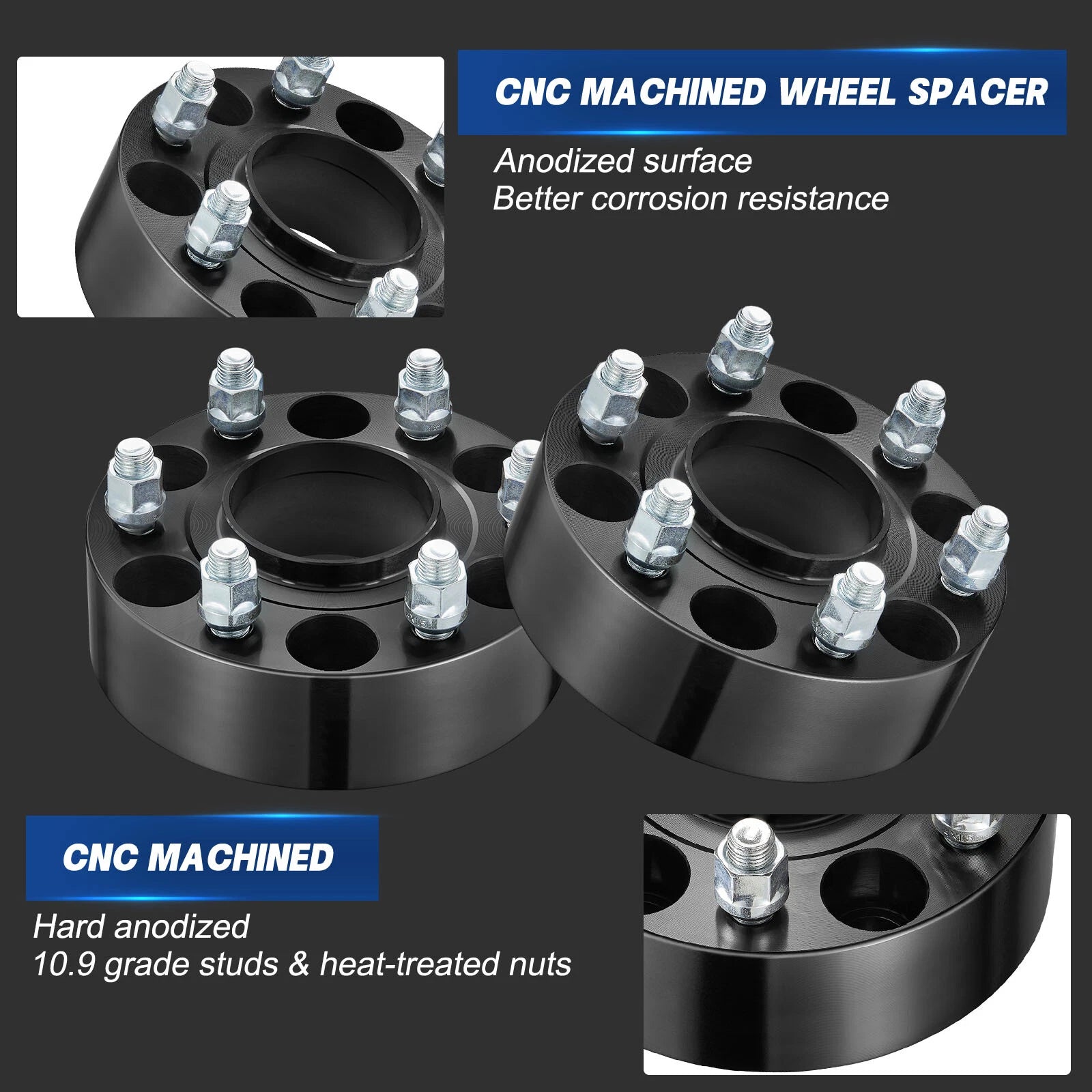 4PCS 2 in Hubcentric Wheel Spacers for Chevy Silverado Suburban (2011-2024)