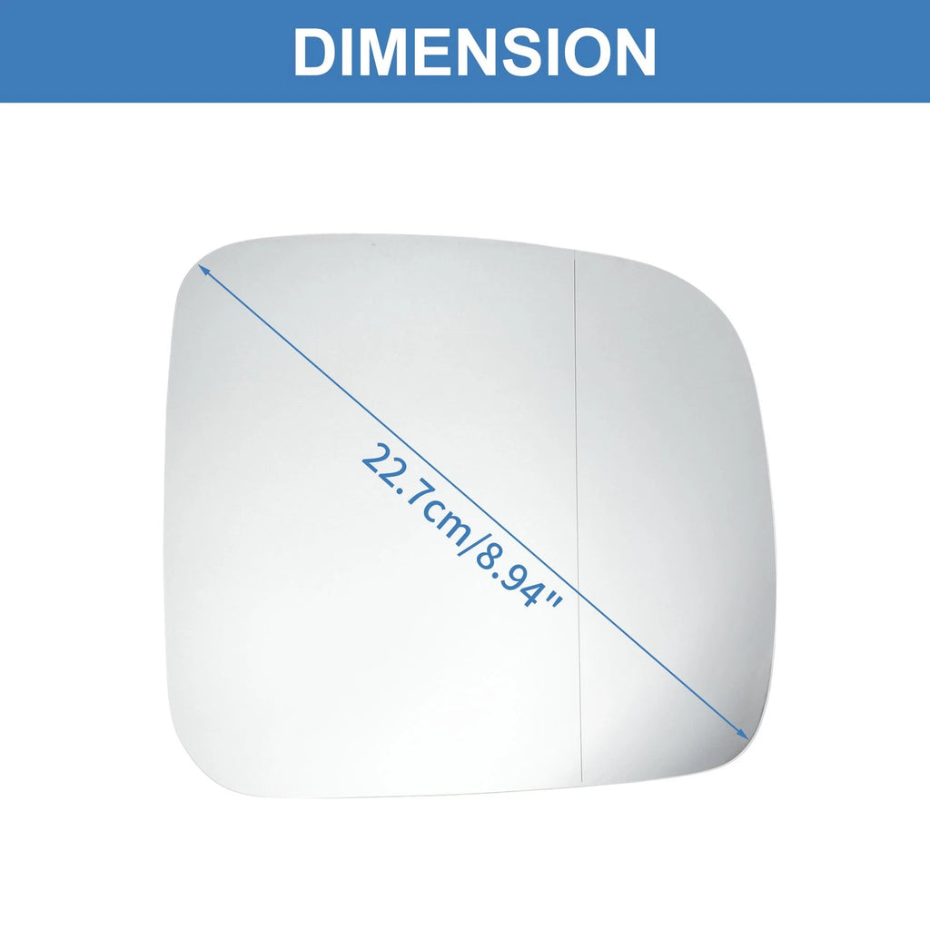 Right Side Wing Door Mirror Glass for VW Transporter T5, Caddy (2004–2015) No. 7E0853522