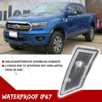 Clear Lens Front Fender Side Marker Lights for Ford Ranger (2019–2021)