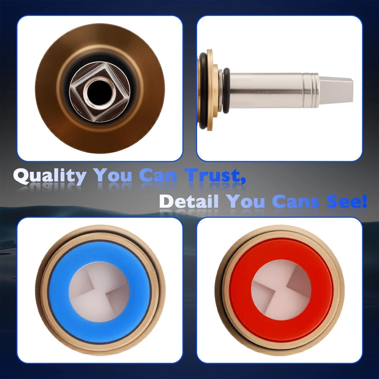 1/4-Turn Hot & Cold Ceramic Faucet Cartridge Kit for (N/A)