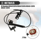 Set of 2 ABS Wheel Speed Sensors for Toyota Corolla (No. 8954312070)