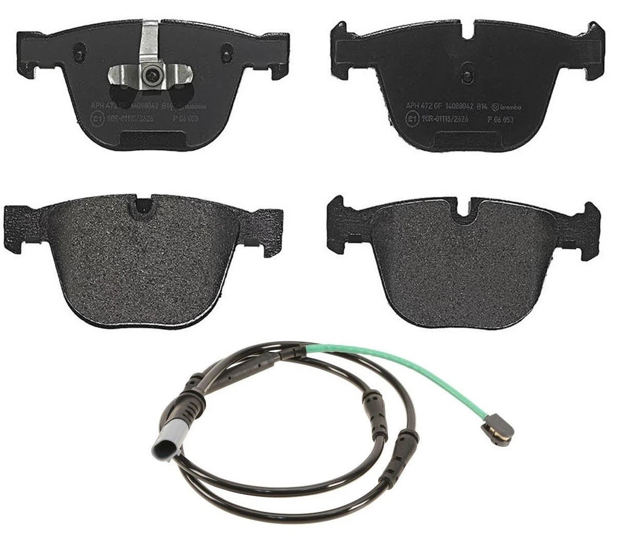 Set of 4 Brembo Rear Low-Met Brake Pads with Sensor for BMW F07 (2010–2017)