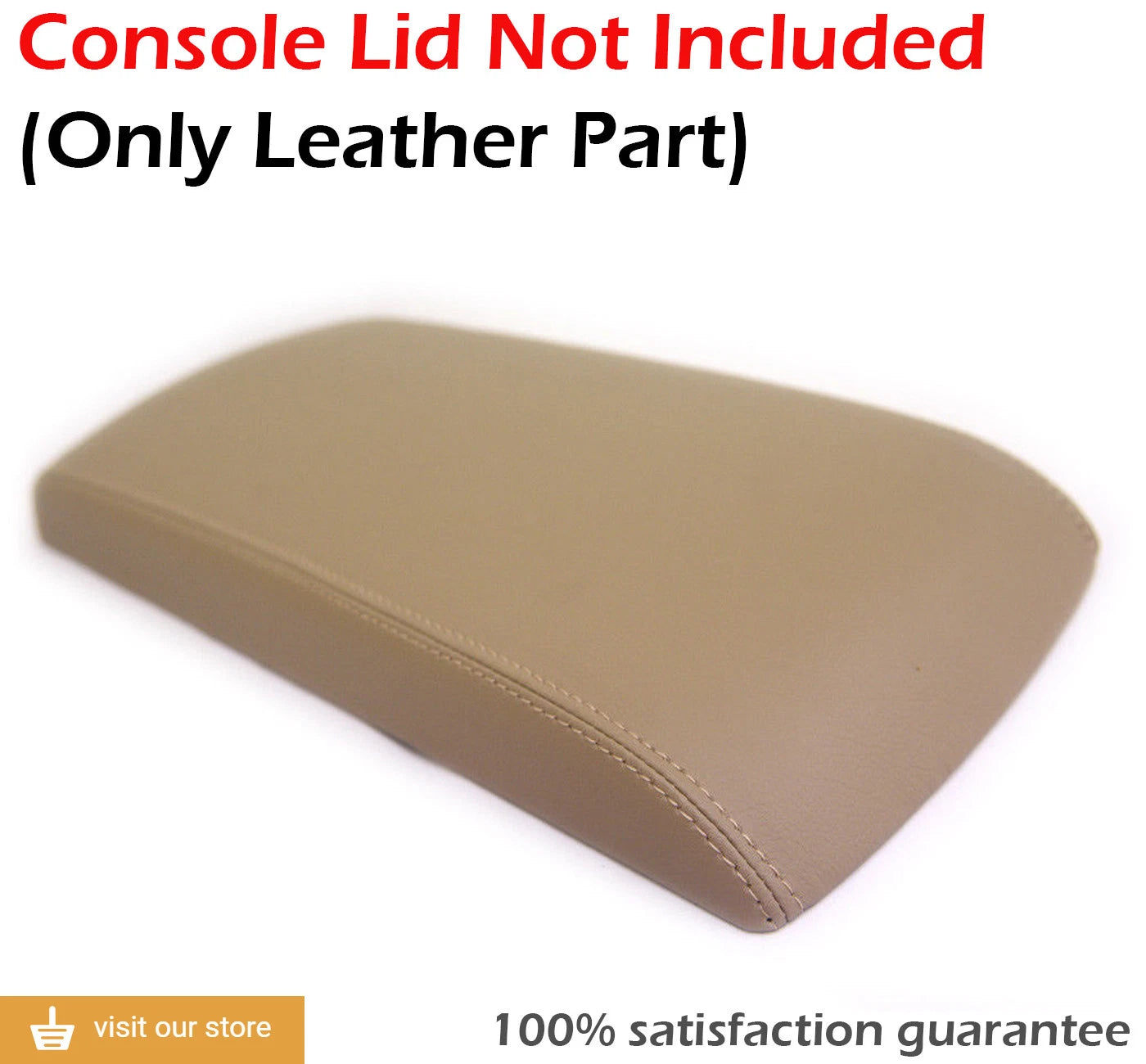 Center Console Armrest Cover for Ford Flex (2009–2019) - Beige Leather