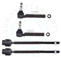 Set of 4 Front Inner & Outer Tie Rod Ends for Chevy Classic 
