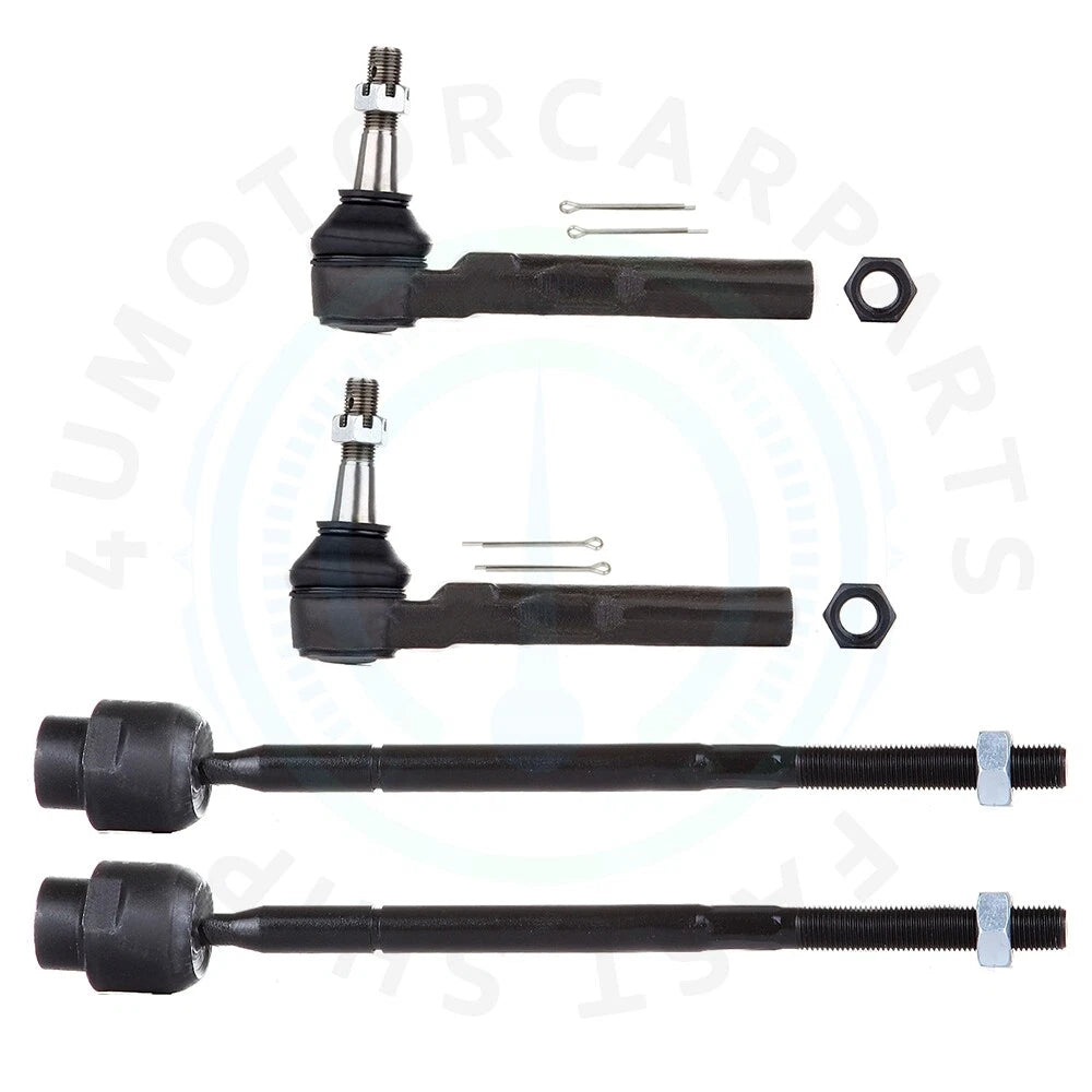Set of 4 Front Inner & Outer Tie Rod Ends for Chevy Classic 