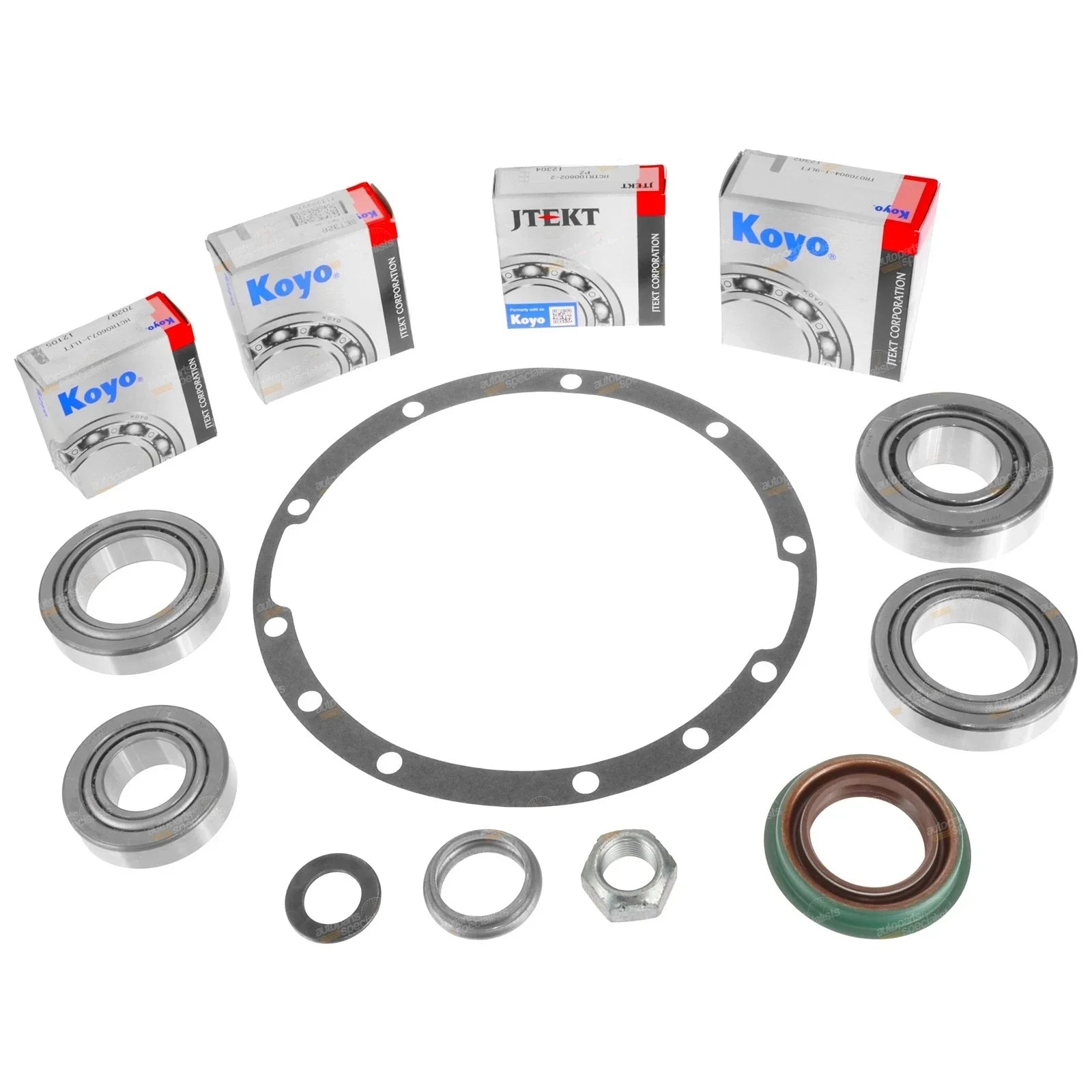 Rear Diff Bearing Repair Kit + Oil for Nissan Navara D40 (2005 - 2015)