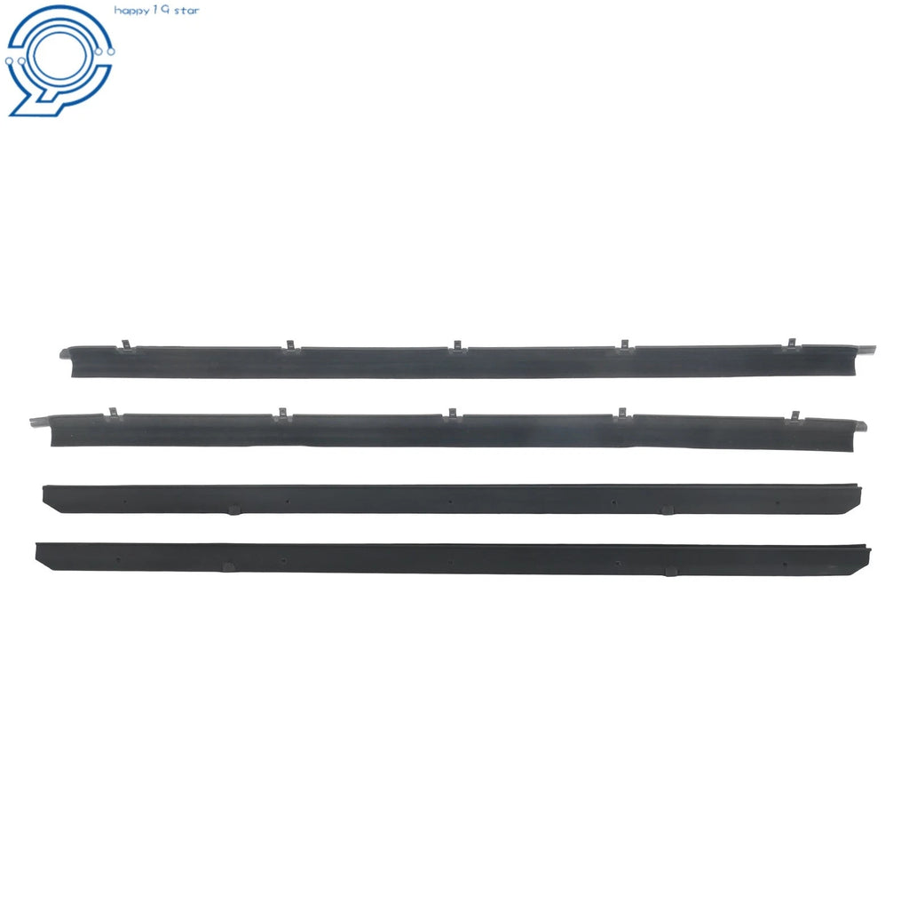 Set of 4 Front Window Sweep & Run Channel Seals for Chevy Blazer (1982-1994)