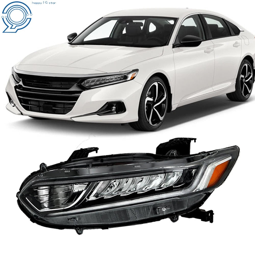 Halogen Headlight with LED DRL for Honda Accord (2018–2020) Chrome Clear Left